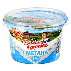 Сметана Домик в деревне 180 гр 15% 